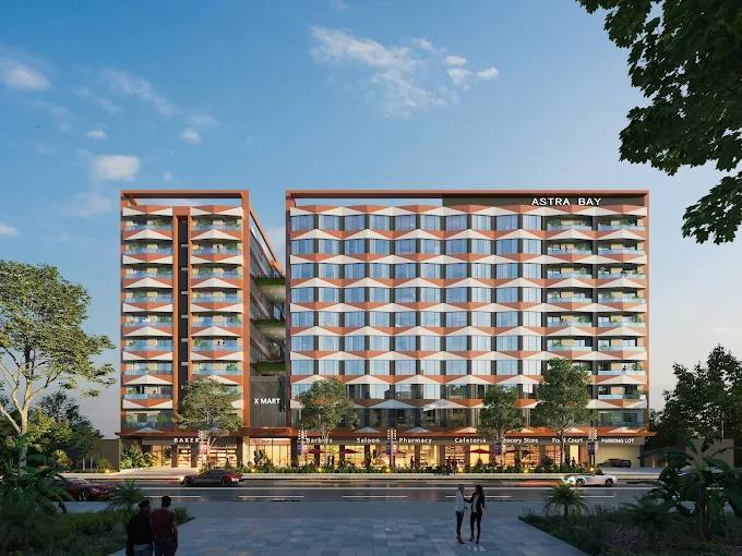 Astra Bay: Front elevation (developer render)