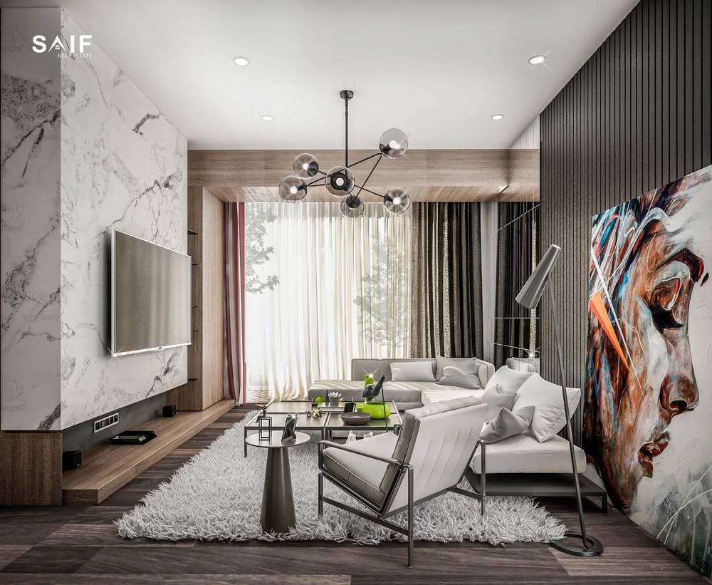 Kenzi Residence: Living room (developer render)