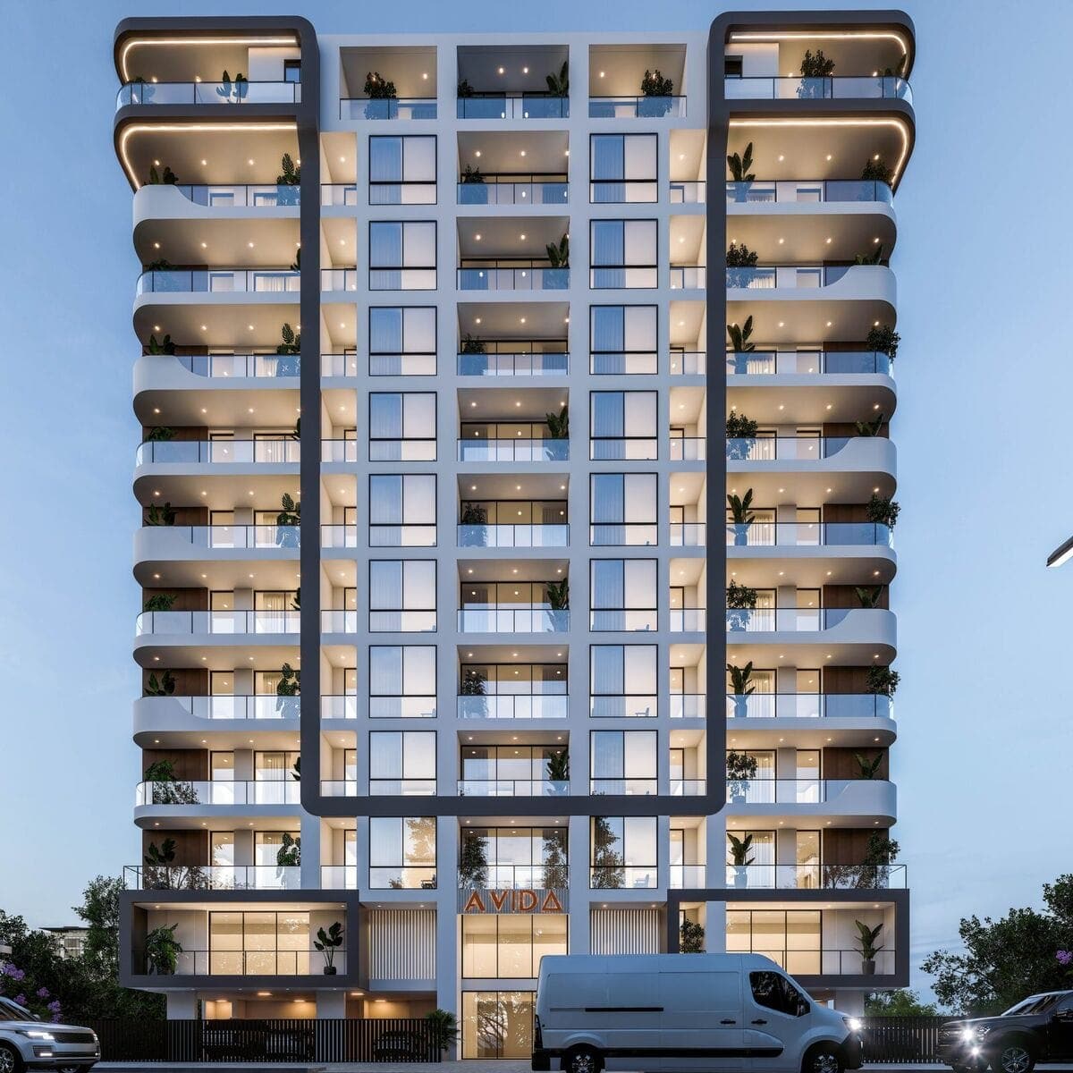 Avida: Tower front (developer render)