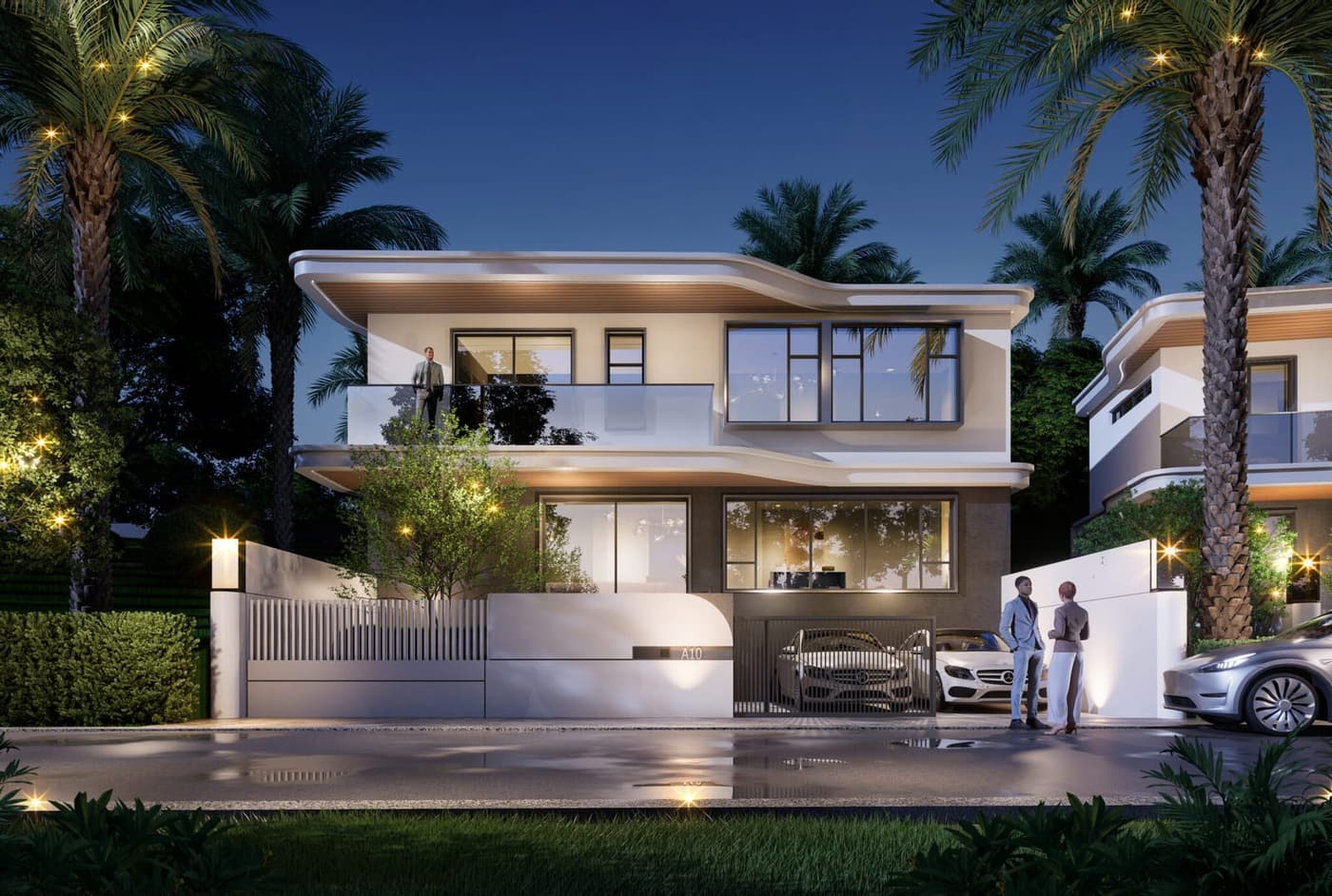 Opulent Park Phase I: Villa entrance (developer render)